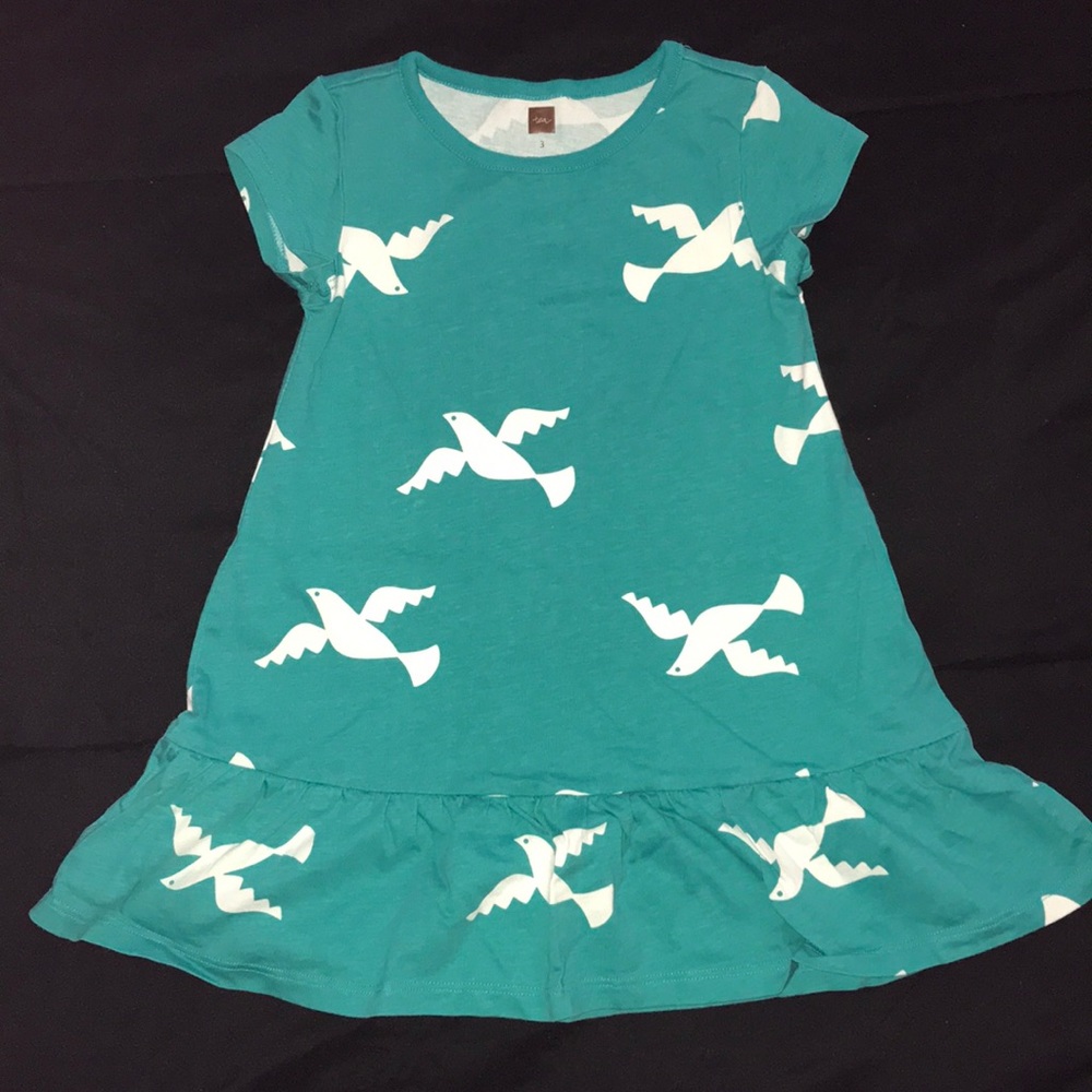 Teal and White Tea Dress